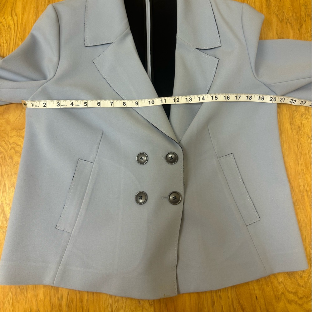 Halogen Light Blue Double Breasted Blazer - image 7